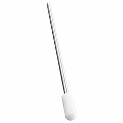 This Potter-Elvehjem tissue grinder consists of a borosilicate glass pestle and a stainless steel tube. It is used for homogenizing soft tissue samples in laboratory research, providing a chemically resistant system for cell disruption and sample preparation.