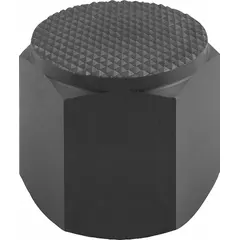 Steel positioning foot with internal M8 thread and serrated face. Provides a non-slip contact point for stable positioning and leveling in jigs, fixtures, and assembly stations. The serrated face grips workpieces or surfaces to prevent shifting during setup or clamping.