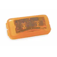 GROTE Clearance Marker Lamp: Clearance Light, LED, Rectangular, Amber, Bracket/Grommet, P2 SAE Lens (MPN 47083)