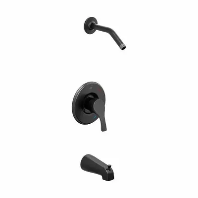 CFG T58913NHBL Bathtub Spout & Fixed Shower Arm Combination, 1.75 gpm, Black - Bathtub Spout & Fixed Shower Arm Combinations