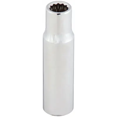 WESTWARD Socket: SAE, 1/2 in Drive Size, 1 3/8 in Socket Size, 12-Point, Deep, Chrome - 1/2" Drive Hand Sockets
