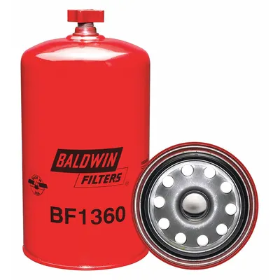 BALDWIN FILTERS Fuel Filter: Spin-On, 4 5/16 in Outside Dia, 1"-14 Thread Size, Cellulose - Spin-On Fuel Filters