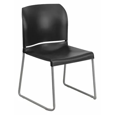 FLASH FURNITURE Plastic Stackable Chair with Steel Frame - Plastic Stackable Chairs
