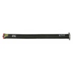 This steel torsion spring features a right-hand wind direction and closed drawbar ends. With a 0.243 in wire diameter, 2-1/2 in outside diameter, and 180° deflection angle, it is commonly used in counterbalance systems for overhead doors and similar applications requiring rotational force.