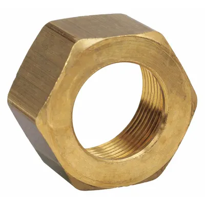 PARKER Compression Fitting Nut: 1/8 in OD Fitting Size, Compression, Brass, 3/8 in Overall Lg - Standard Sleeve Brass Compression Fittings