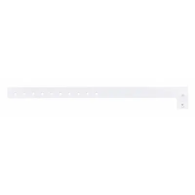 ID Wristband: No Legend, 10 in Overall Lg, 5/8 in Overall Wd, Plastic, White - Security Wristbands