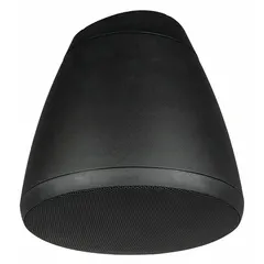 Passive 2-way pendant-mount speaker for indoor use. Features 16 ohm impedance and 12 3/4 inch overall width. Suitable for background music and paging in commercial spaces such as offices, retail stores, and conference rooms.