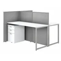 BUSH BUSINESS FURNITURE Modular Cubicle Workstation: 45 in Overall Ht, 60 in Overall Wd, White (MPN EOD460SWH-03K)