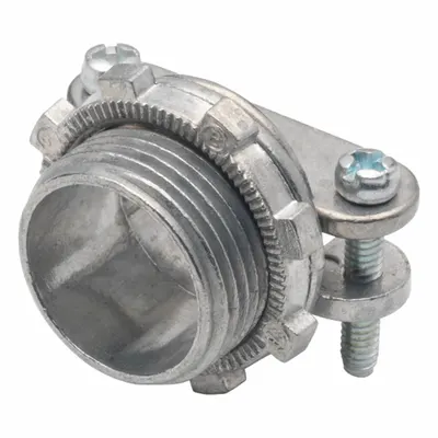 BRIDGEPORT 670-DC2 Screw Strap Connector, Die-Cast Zinc, 1 3/4 in Overall Length - Threaded Metal Connectors