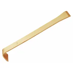 This standard scraper features a beryllium copper blade and handle, providing nonsparking properties for use in hazardous environments. The stiff blade with a bevel/offset design is suitable for removing paint, gaskets, and adhesives. Overall length is 12 inches.