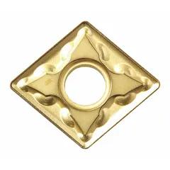 This diamond indexable turning insert features a CNMG geometry with a GS chipbreaker and CA515 grade. It is used for precision turning, facing, and boring of non-ferrous materials, composites, and abrasive workpieces.