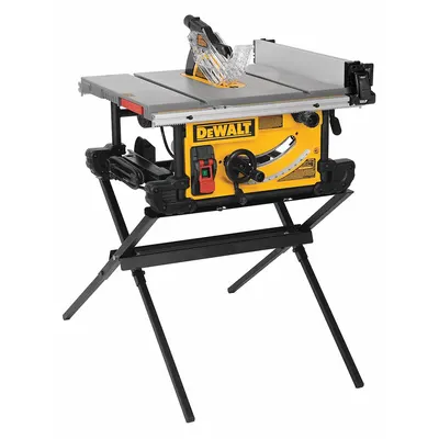 DEWALT Table Saw: 120 V AC Volt, 15 A Current, 22 in Left to 32 1/2 in Right - Folding Stand Portable Table Saws