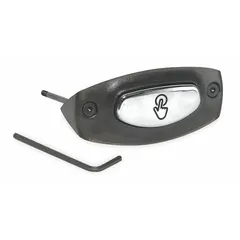 This plastic override button is a replacement part for SLOAN G2 series flush valves used on toilets and urinals. It allows manual activation of the flush cycle for maintenance or cleaning purposes.