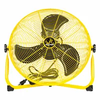 JAN FAN Mounted Fan: 18 in Blade Dia, 3 Speeds, 120V AC, Direct Drive, Steel (MPN JF-18F-Y)