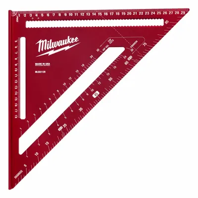 MILWAUKEE Rafter Square: 3 mm, Bottom/Top, 300 mm Square Size, Aluminum - Rafter Squares
