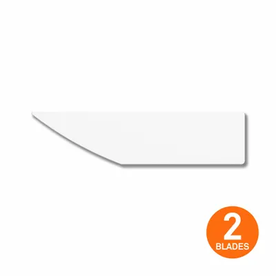 SLICE Utility Blade: 2 1/4 in Blade Lg, 19/32 in Blade Wd, 0.03 in Blade Thick - Straight-Edge Standard-Tip Replacement Utility Blades