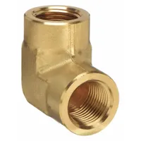 PARKER Metal Pipe Elbow: 90° Elbow, 3/8 in x 3/8 in, Female NPT Threaded x Female NPT Threaded (MPN 6-6 FE-B)