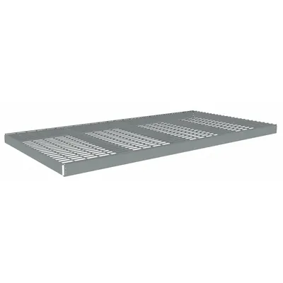 TENNSCO Shelf: 96 in x 48 in, 1,600 lb Load Capacity, Steel, 5 ga Decking, Gray - Wire Decking Shelf Kits for Boltless Shelving