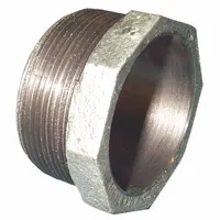 This bung adapter is made of galvanized steel and designed for use with 55-gallon drums. It connects drum accessories to the drum opening for fluid handling and material dispensing. The wetted materials are galvanized steel, and it is compatible with the Grovhac series