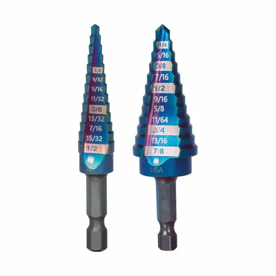 SPYDER 19025 Impact-Rated High-Speed Steel Step Drill Bit Set - Impact-Rated High-Speed Steel Step Drill Bit Sets
