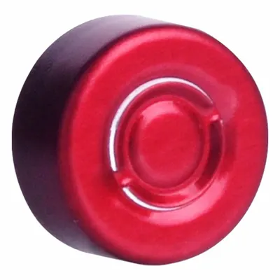 WHEATON Lab Bottle Caps: 13 mm Dia, Red, Aluminum, Unlined, 1,000 Closures Included - Snap On Bottle Caps