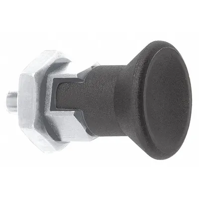 KIPP Indexing Plunger: Locking, SS, 5/8"-11 Thread - Locking Short-Pin Pull-Knob Indexing Plungers with Jam Nut