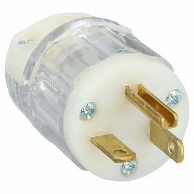 LEVITON Straight Blade Plug: Hospital Grade, 5-20P, 125V AC, 20 A, 2 Pole, 3 Blade - Status-Indicating Plugs
