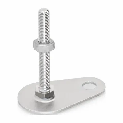 JW WINCO Male-End Leveling Mount: Swiveling Stud, 3/8"-16 Thread Size - Swivel Male Leveling Mounts