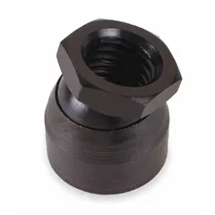 Toggle pad for workholding fixtures, constructed from zinc-plated steel with a 3/4"-10 thread. Used in clamping applications to secure parts without surface damage, suitable for machining, assembly, and industrial jigs.