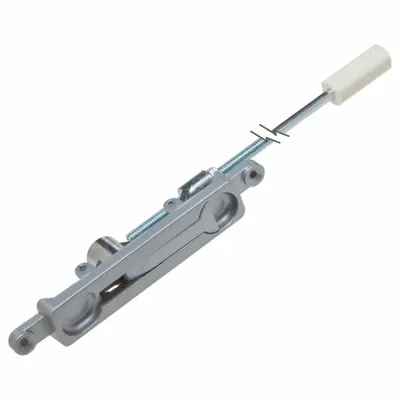 KABA ILCO FLB-58-18-AL Zinc Flush Bolt, 1 1/8 in Ht x 15/16 in Wd x 16 3/4 in Lg - Door Bolts