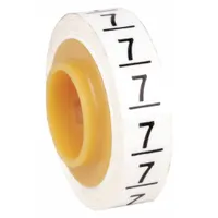 3M Wire Marker Tape Refill: 7, Black on White, 576 Labels, Polyester Film, -40°F to 250°F (MPN SDR-7)