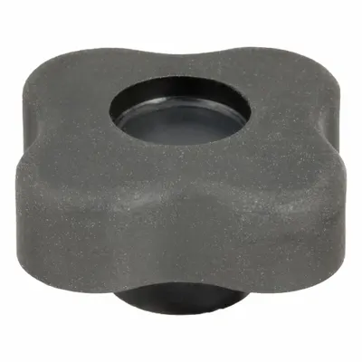 INNOVATIVE COMPONENTS Hand Knob: 4 Point, Plastic w/ Steel Thread, 1/4"-20 Thread - 4-Arm Knobs with Threaded Hole