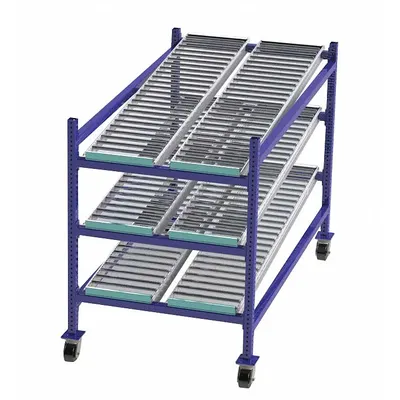 UNEX FLOW CELL Roller Track Bolted Mobile Flow Rack - Roller Track Bolted Mobile Flow Racks