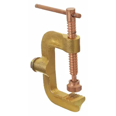 OEM APPROVED VENDOR C-Style Ground Clamp, 300 A, 1 AWG to 2/0 AWG, Brass - C-Style Ground Clamps
