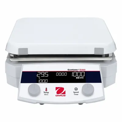 OHAUS Hot Plate Stirrer: US Std Plug Type, 1 Positions, 10 in Plate Wd, 10 in Plate Lg - Single-Position Hot Plate Stirrers
