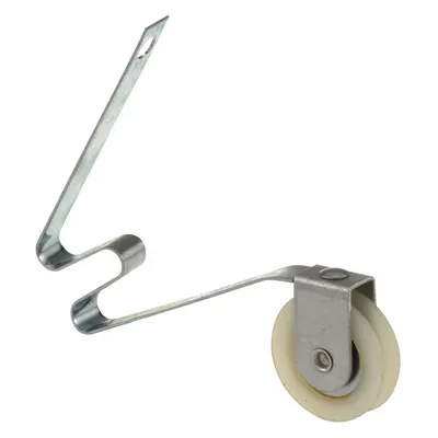 PRIME-LINE Tension Spring Roller: Tension Spring Roller, 7 23/64 in Overall Ht, Unfinished - Screen Door Hardware