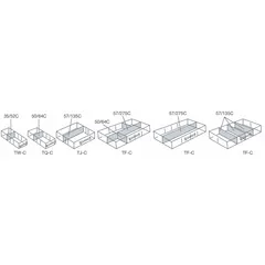 This drawer bin divider is designed for use with conductive plastic drawer cabinets to organize and separate small components. It measures 2 inches in length, 1 1/4 inches in width, and 1/8 inch in height. Suitable for environments where electrostatic discharge control is required.