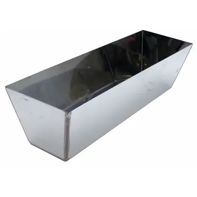 MARSHALLTOWN 6395 Stainless Steel Mud Pan, 4 in x 12 in - Stainless Steel Mud Pans