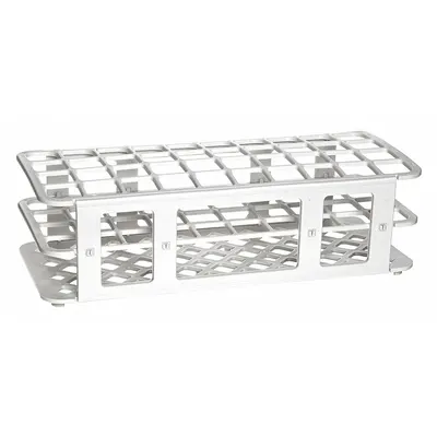 HEATHROW SCIENTIFIC Tube Rack: Polypropylene, White, (40) Wells, 40 Compartments - Lab Storage Racks