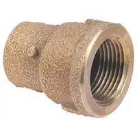 Low-lead cast bronze sweat adapter with cup end for 1/2 in CTS copper tube and female NPT thread for 1 in pipe. Used to transition from soldered copper tubing to threaded connections in plumbing and HVAC systems