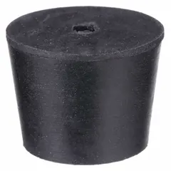 APPROVED VENDOR SBR Rubber Stopper, Size 11, Black, 56 mm Top Dia, 48 mm Bottom Dia, 25 mm Ht, ASTM D2000