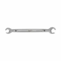 MILWAUKEE Flare Nut Wrench: Chrome Vanadium Steel, Chrome, 9 mm_11 mm Head Size (MPN 45-96-8350)