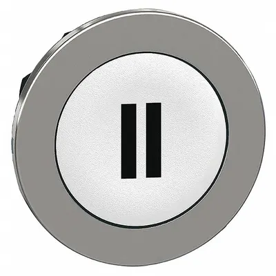 SCHNEIDER Push Button Head: 30 mm Panel Size, Non-Illuminated, Metallic, II - Heads for Push Buttons