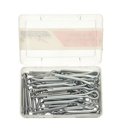 ITW BEE LEITZKE Pin Assortment,100 pcs,14 Sizes: Bridge, Inch, Stainless Steel, 18-8, Plain - Cotter Pin Assortments