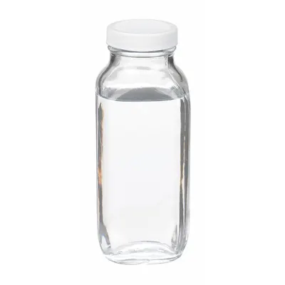 WHEATON Bottle: 500 mL, 48-400 mm, No Closure, No Closure, Colorless - Rectangular Glass Lab Bottles