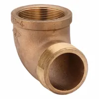Threaded low-pressure pipe fitting for potable water systems. 90° elbow with 2 in Female NPT x 2 in Male NPT connections. Factory-applied thread sealant. Maximum operating pressure 200 psi