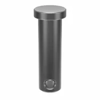 Steel clevis pin with plain finish, 3/8 in diameter and 1-1/4 in shank length. Supplied in a 25-pack for mechanical linkage applications such as connecting rods, yokes, and hydraulic cylinders where a removable fastener is required