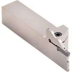 This indexable external grooving toolholder is designed for precision grooving, parting, and turning operations on lathes and CNC machines. It accommodates compatible inserts for external machining of workpieces where accurate groove dimensions and surface finish are required.