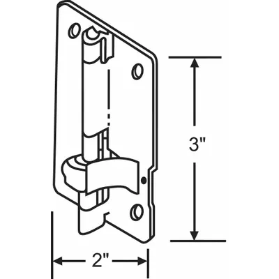 OEM Butt Hinge: Steel, Full Surface, 2 in Leaf Wd - Full Surface-Mount Butt Hinges