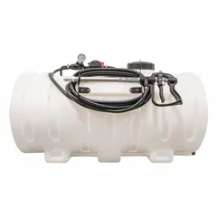 The FIMCO LG-65-HP is a 65-gallon tailgate sprayer designed for mounting on UTVs. It operates cordlessly, enabling flexible field application of herbicides, fertilizers, and water for agriculture, landscaping, and pest control.